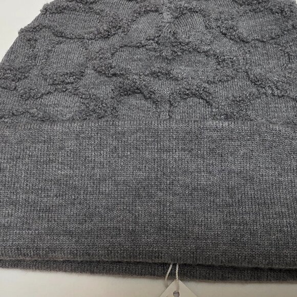 Coach Terry Logo Wool Beanie in Dove Grey main image 4